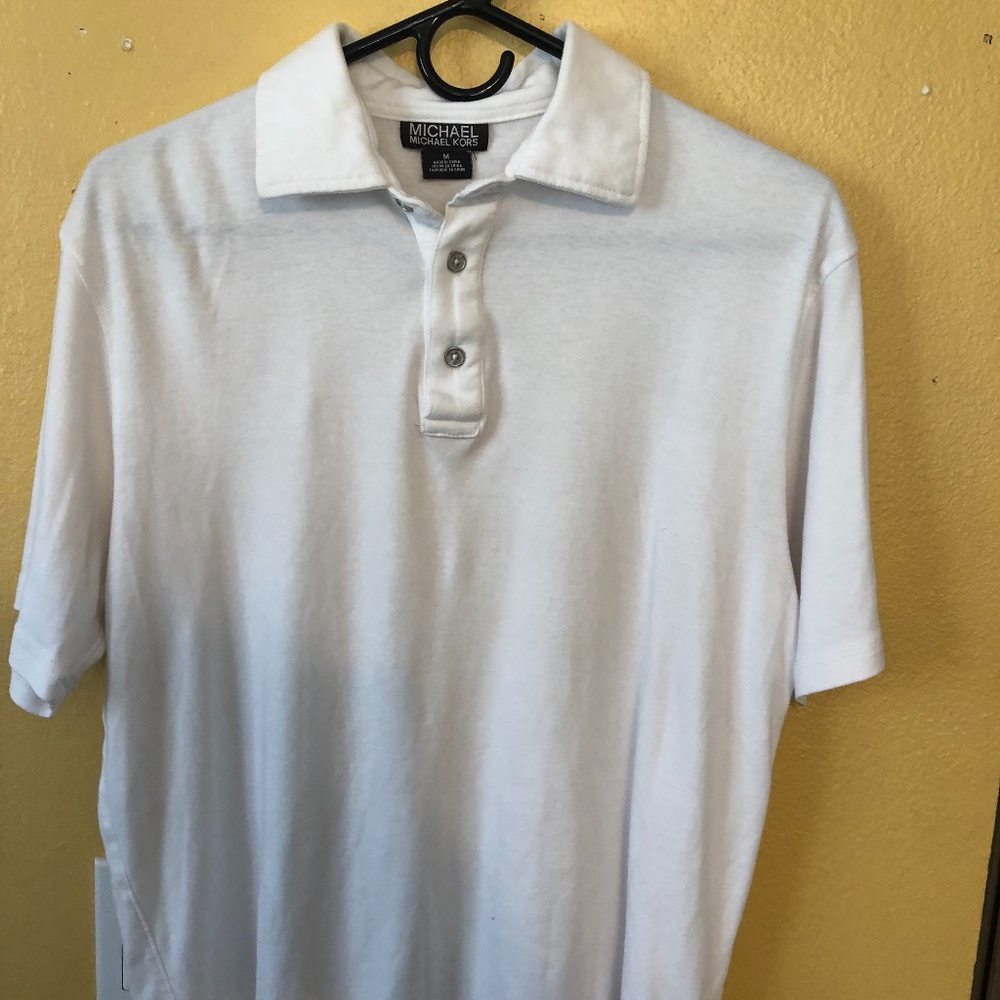 MEN'S MICHAEL KORS MEDIUM M POLO SHIRT WHITE